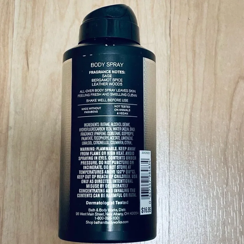 Bath & Body Works Lot of 3 Graphite Men’s Collection Body Spray Bergamot Woods